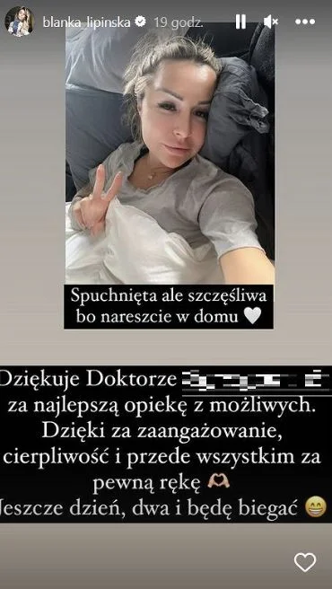Lipińska przeszła ciężką operację. Wróciła do domu i mówi o kolejnym etapie