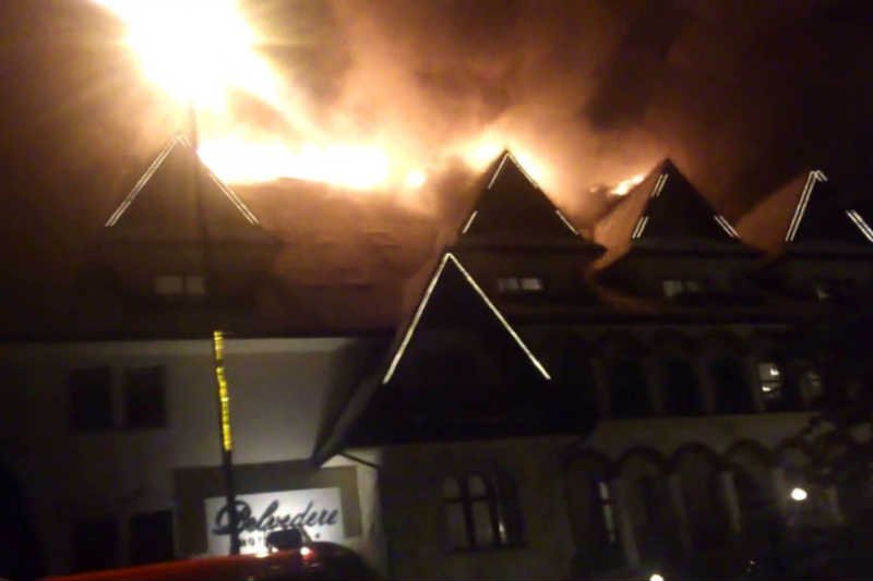 W Zakopanem zapalił się hotel Belvedere. Ewakuowano 400 gości.