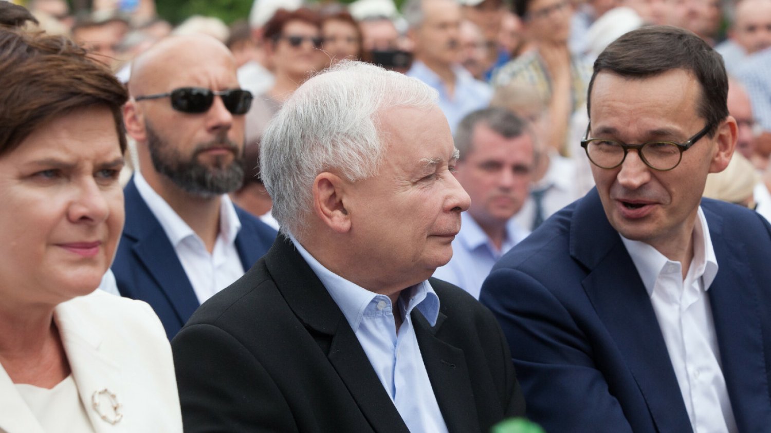 Beata Szydło, Jarosław Kaczyński, Mateusz Morawiecki