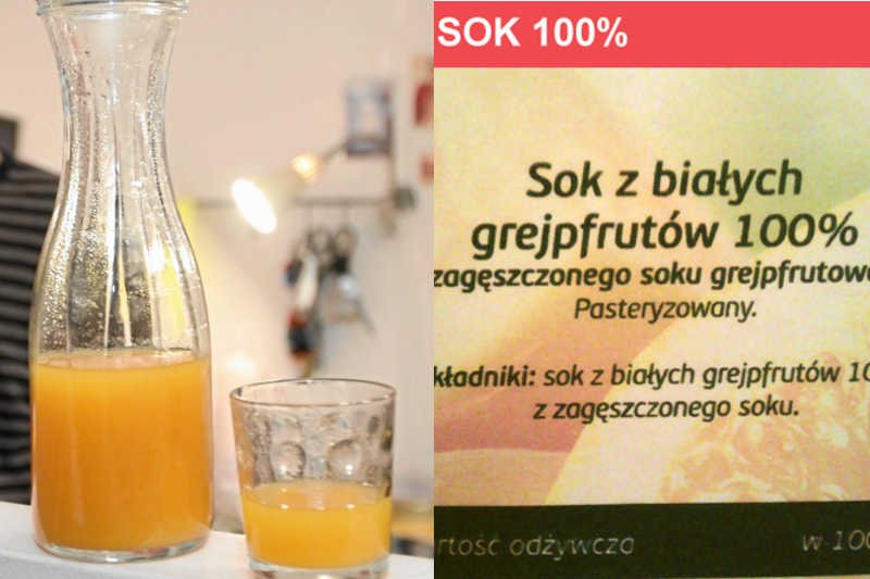 "Sok 100%" niekoniecznie zawiera 100 proc. danego owocu. Nie musi też być bez cukru