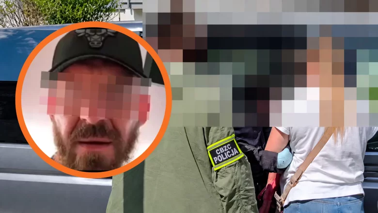W ramce: Paweł K. Poza ramką: zatrzymanie Pauliny K. przez CBZC.