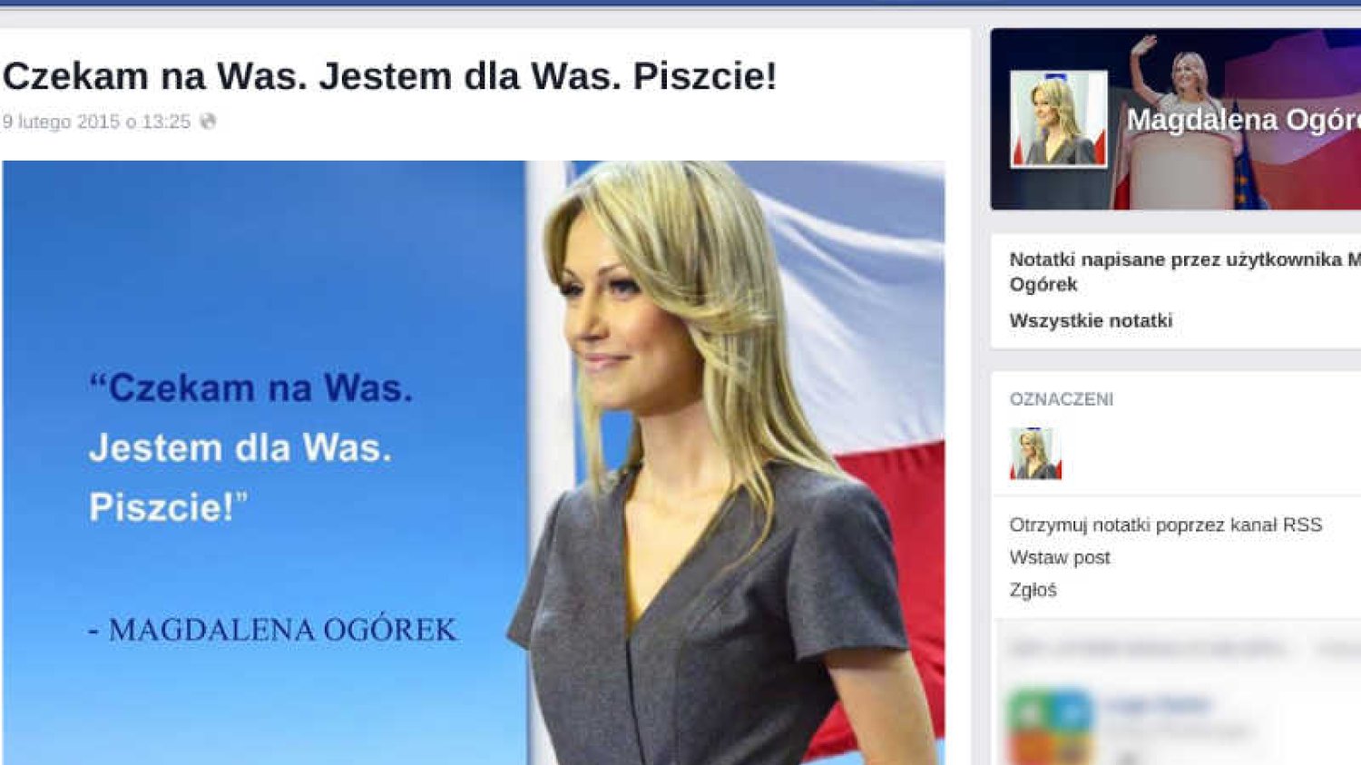 Magdalena Ogórek prosiła internautów by do niej pisali. Ale to jednostronny dialog, bo nie odpowiada na pytania.