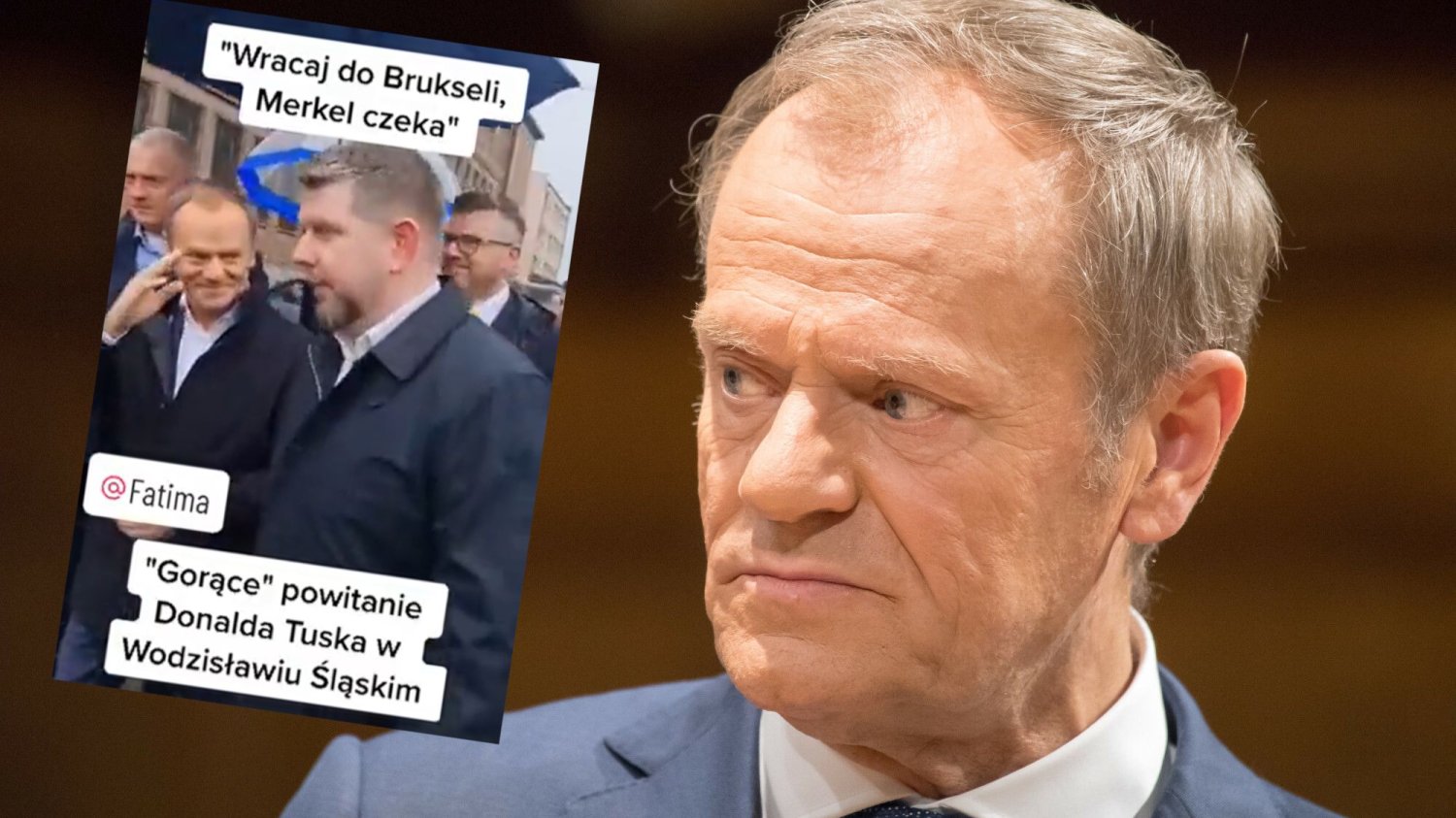 Incydent na spotkaniu Donalda Tuska w Wodzisławiu Śląskim.