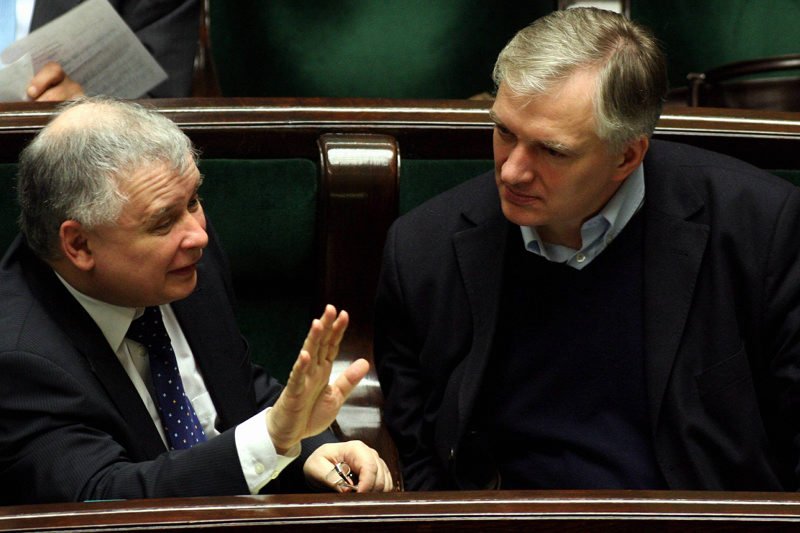 Jarosław Kaczyński i Jarosław Gowin.