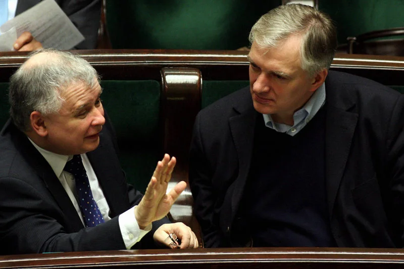Jarosław Kaczyński i Jarosław Gowin.