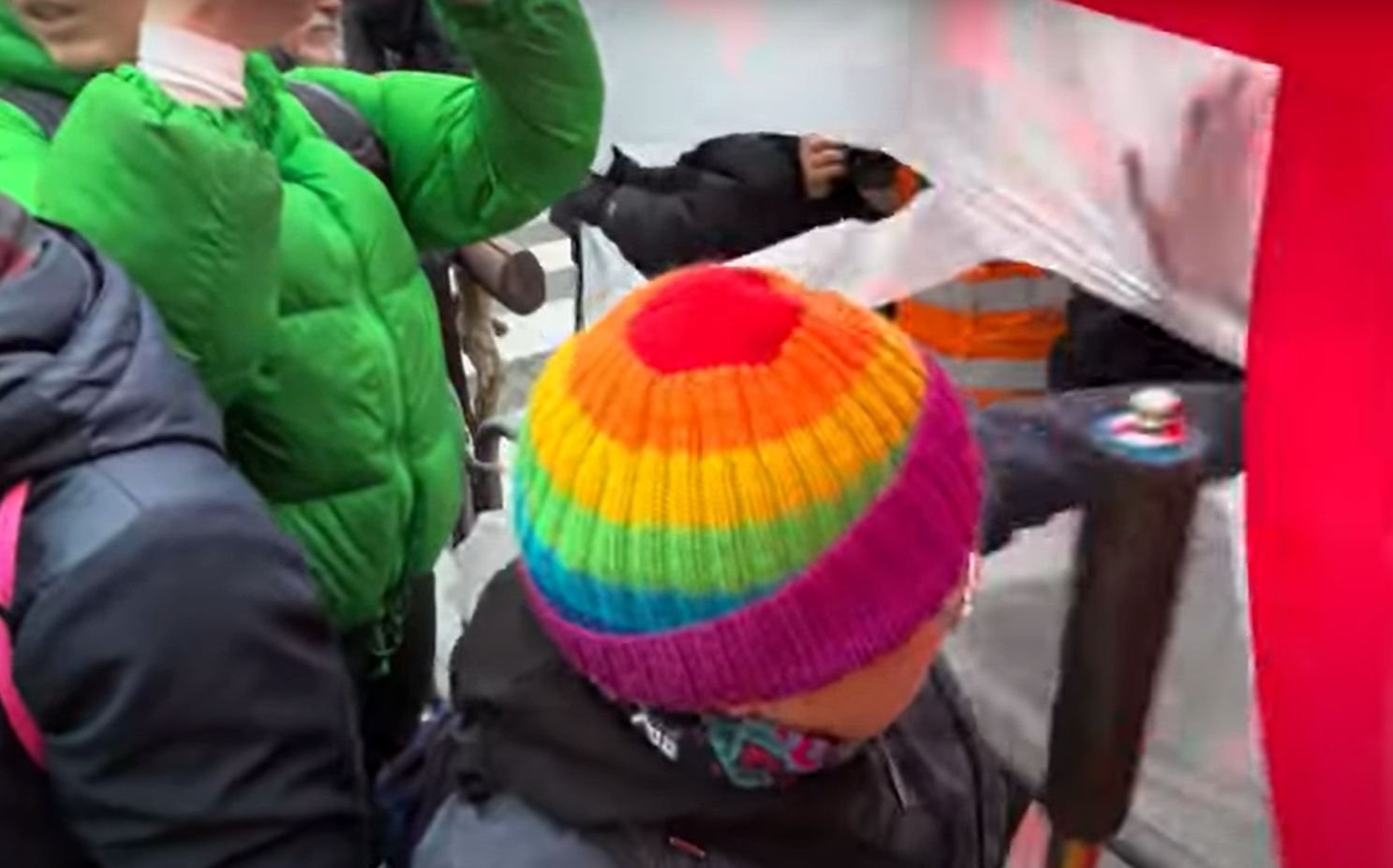 Babcia Kasia pobita na Marszu Niepodległości.