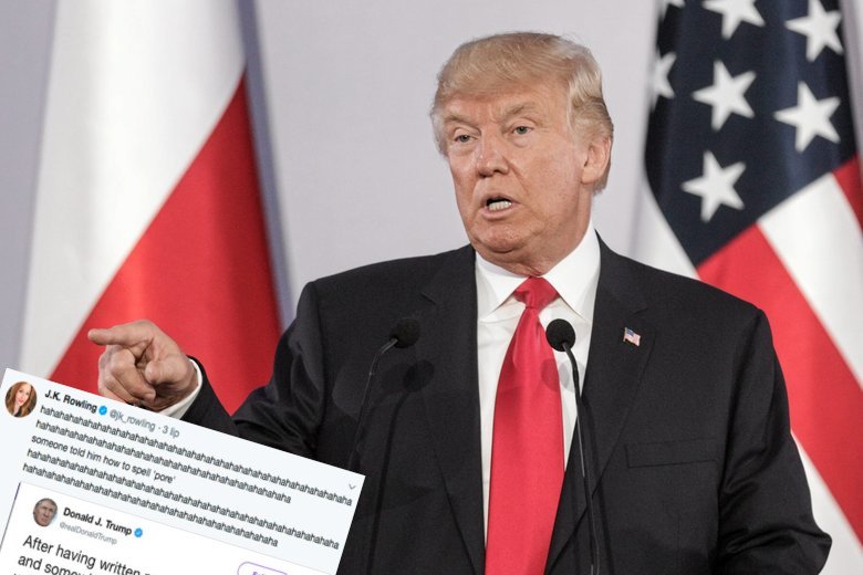 Donald Trump jak zwykle chciał się popisać. Autorka "Harrego Pottera" wytknęła mu błąd.
