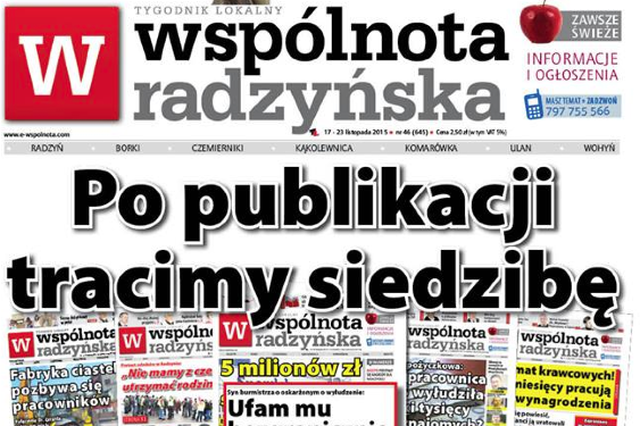 Gazeta podpadła synowi burmistrza