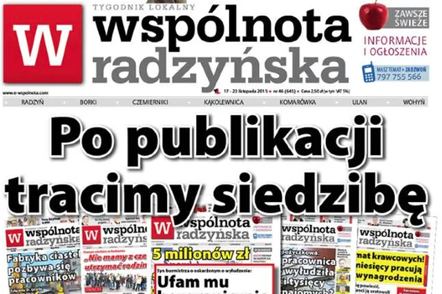 Gazeta podpadła synowi burmistrza