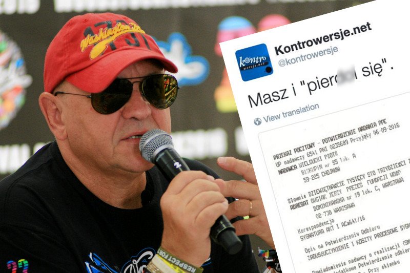 "Matka Kurka" publikuje przelew 19 tys. zł dla Jerzego Owsiaka: "Masz i pier*ol się" - napisał bloger