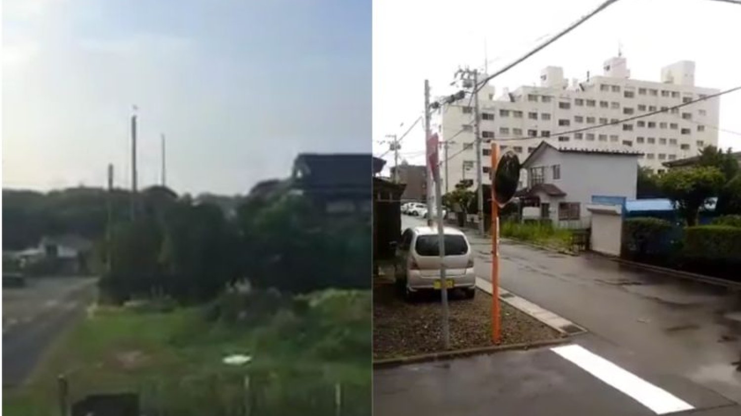 Mieszkańcy Japonii wyszli z domów, by sprawdzić co się dzieje.