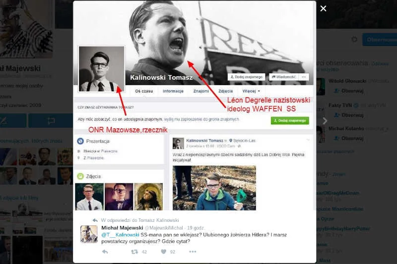 Rzecznik ONR, który organizuje marsz Powstania Warszawskiego, na swoim Facebooku promował ulubieńca Hitlera.
