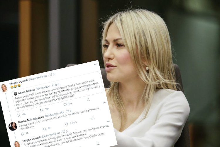 Magdalena Ogórek komentowała ubiór Bianki Mikołajewskiej.