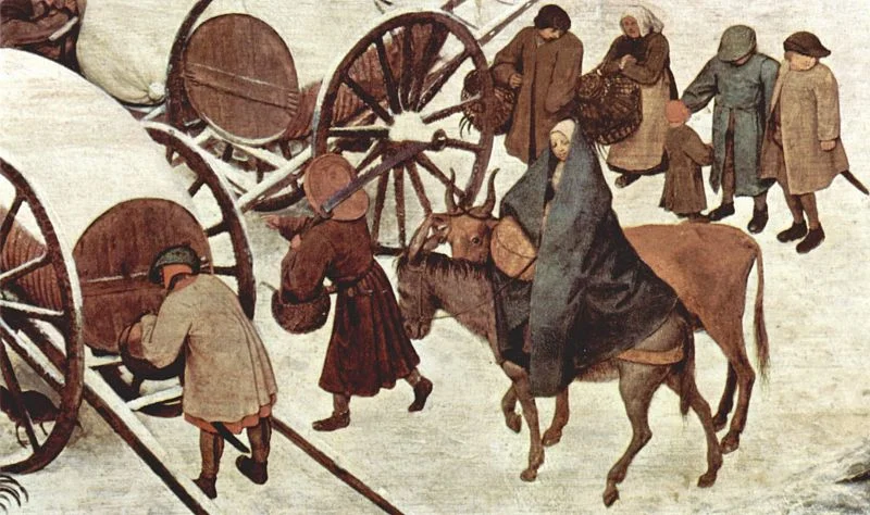 Spis ludności w Betlejem, fragment obrazu