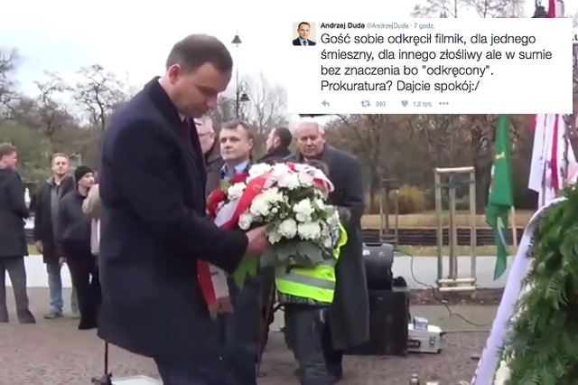 Duda komentuje wyśmiewający go filmik