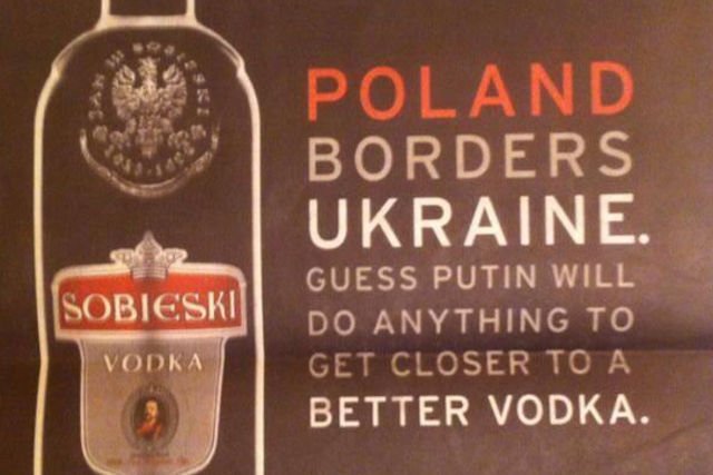 Amerykańska reklama wódki Sobieski odnosi się do imperialnych zakusów Władimira Putina