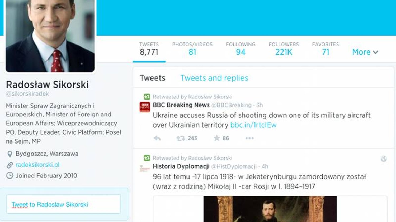 Radosław Sikorski jest bardzo aktywny na Twitterze. Teraz dyplomaci mają również być bardziej zaangażowani. Jak jest dotychczas?