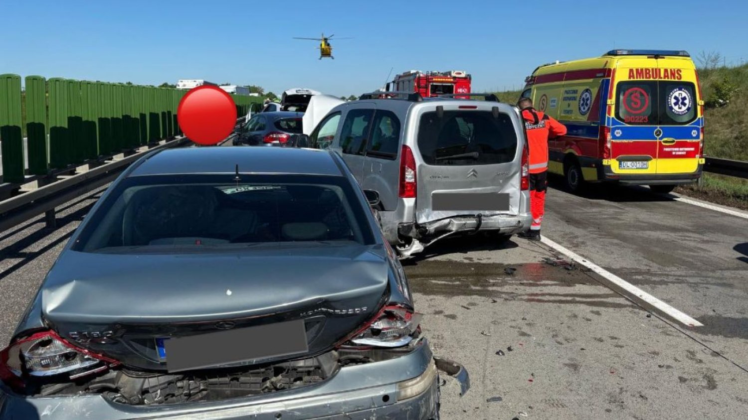 Poważny karambol na autostradzie A4 Karambol na A4