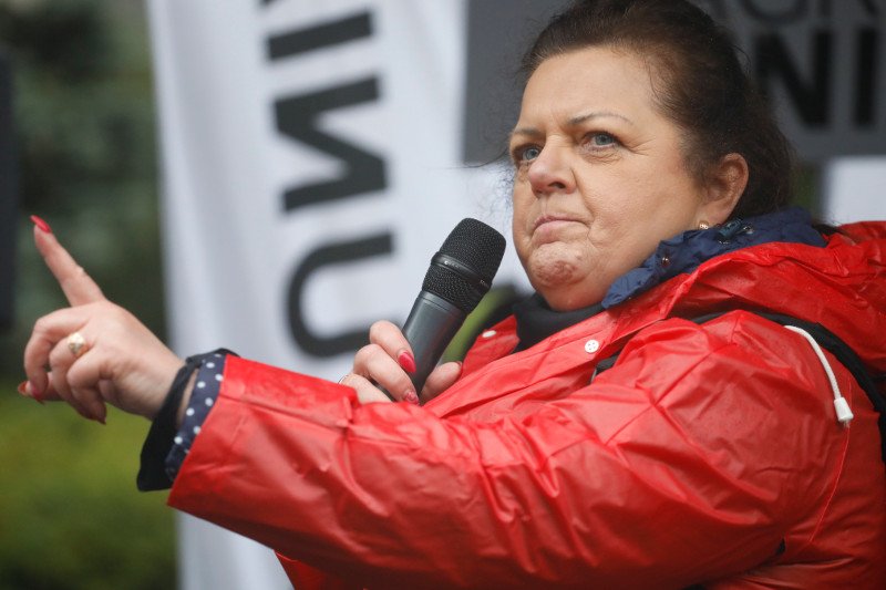 Była posłanka Samoobrony Renata Beger wspiera rolników.