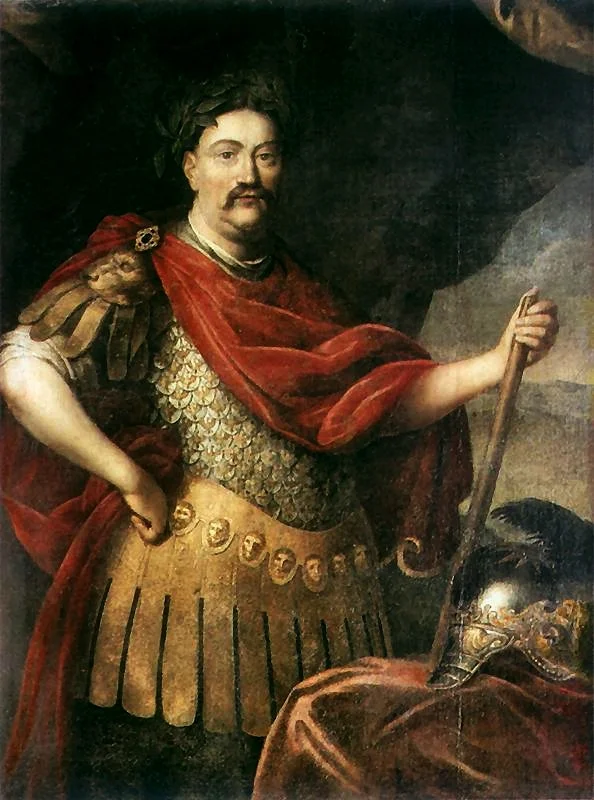 Jan III Sobieski w stroju rzymskim - obraz Daniela Schultza.