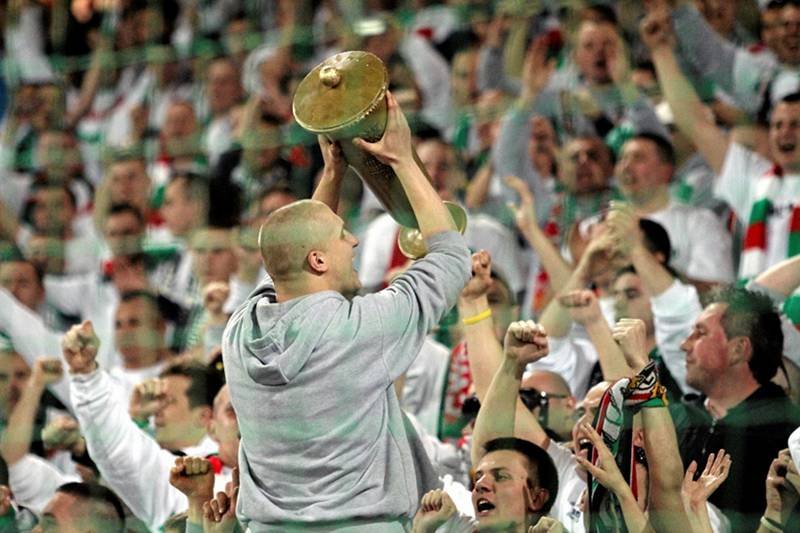 Piotr S. na meczu Legii Warszawa.