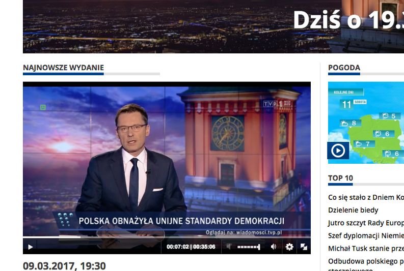 "Wiadomości prawie w całości poświęcone Donaldowi Tuskowi