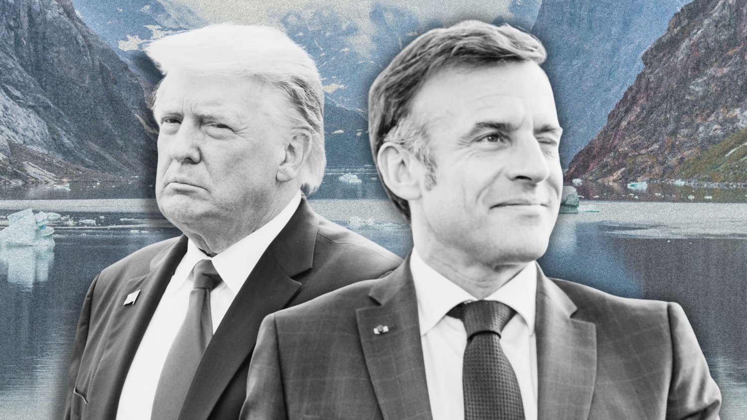 Donald Trump i Emmanuel Macron o Grenlandii