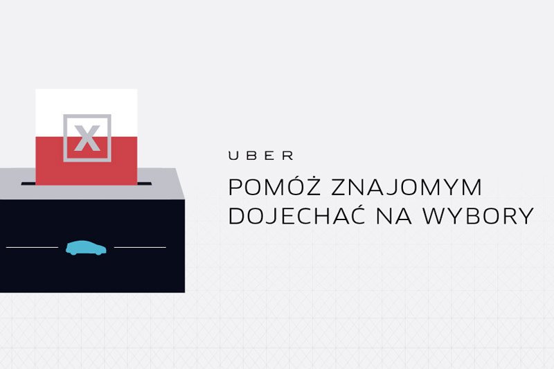 Firma Uber organizuje wielką wyboczą mobilizację. Uczestnikom akcji #JadęNaWybory zapewni darmowy dojazd na głosowanie 25 października!