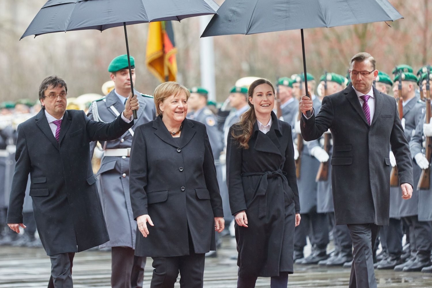 Kanclerz Niemiec Angela Merkel i premier Finlandii Sanna Marin