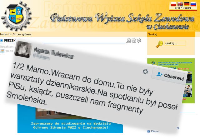Zamiast warsztatów dziennikarskich dzieci wzięły udział w propagandówce PiS i projekcji filmu Smoleńsk. Wszystko nagrywała kamera telewizji Trwam.