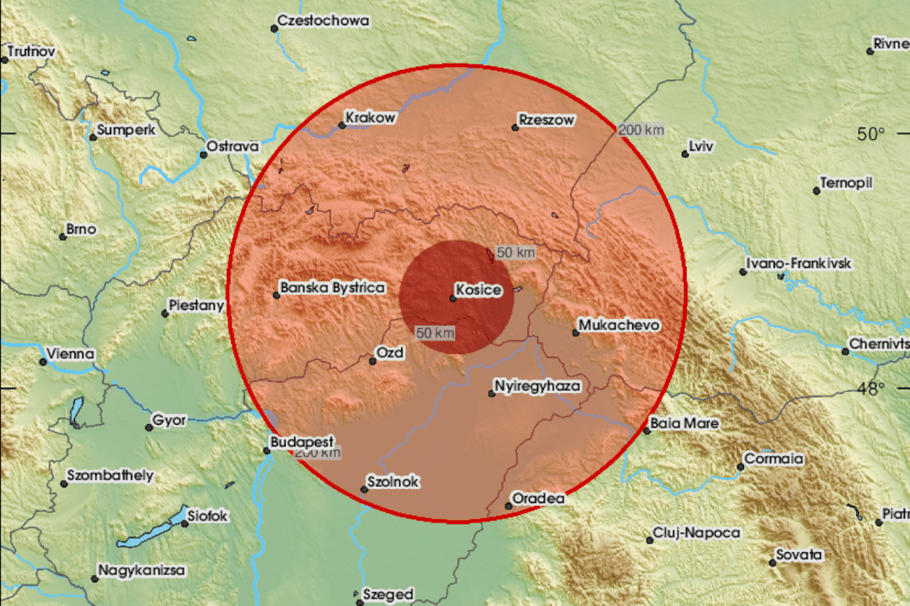 Trzęsienie ziemi na Słowacji. Wstrząsy odczuwalne m.in. w Krakowie