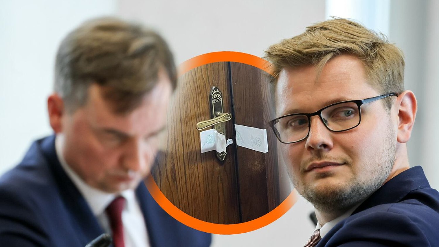 Michał Woś z Suwerennej Polski i Zbigniew Ziobro.