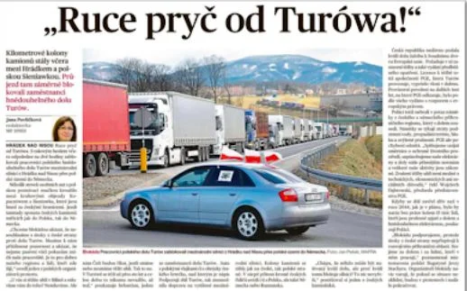 Nagłówki czeskich gazet.