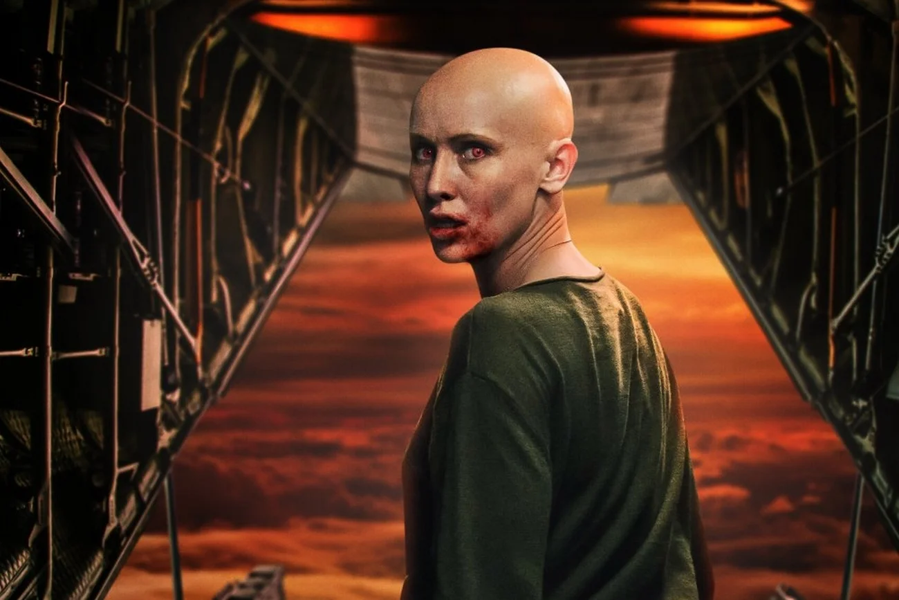 "Krwawe niebo", film Netfliksa. "Krwawe niebo", film Netfliksa.