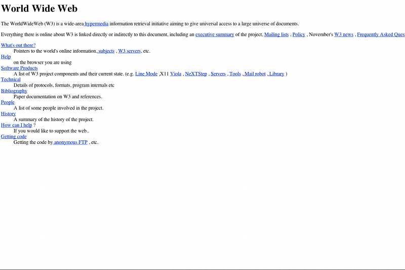 Pierwsza strona w internecie znowu online.