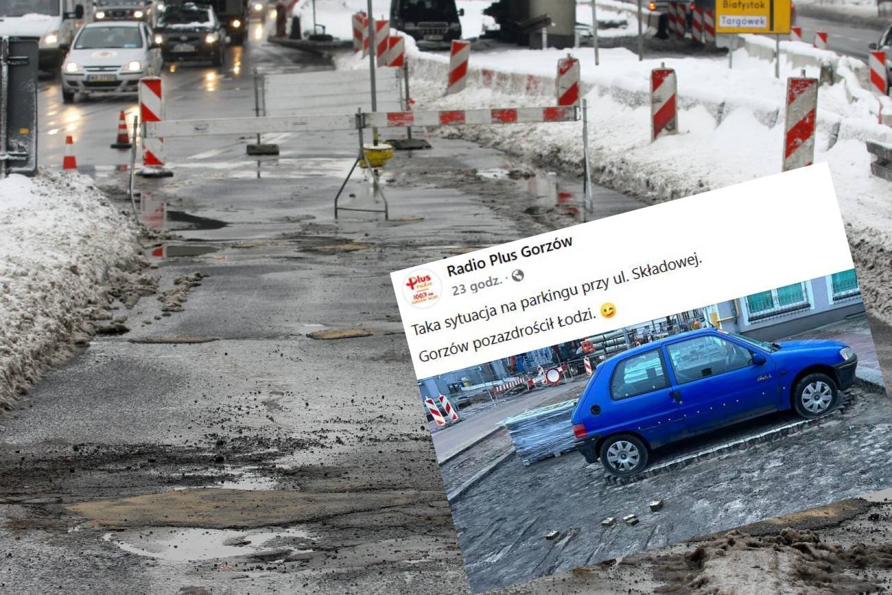 Gorzów Wielkopolski – robotnicy rozebrali kostkę, zostawili auto. Jak Łódź