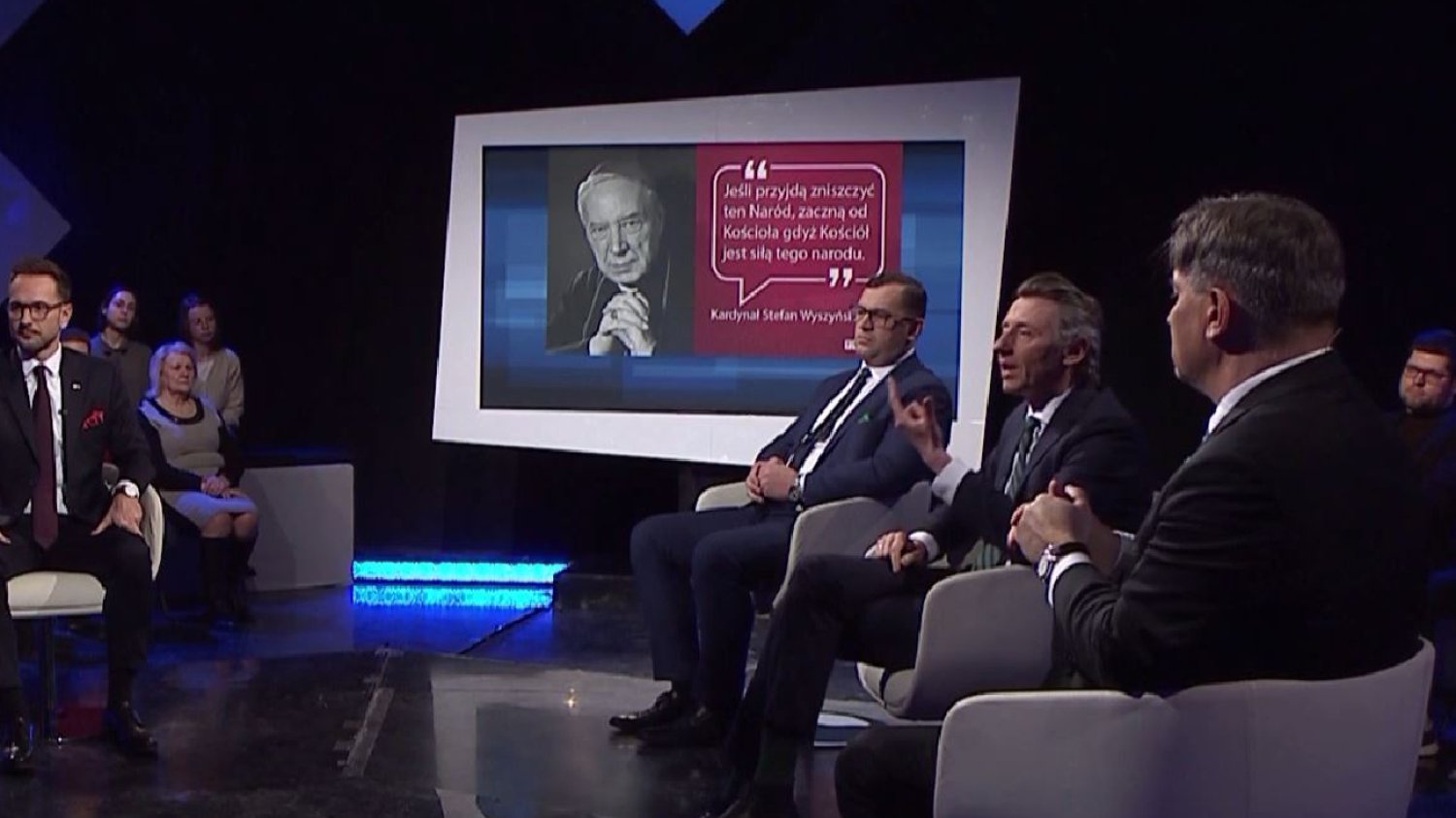 "Zamknij się człowieku!". Ostra awantura o Jana Pawła II w studiu TVP Info.