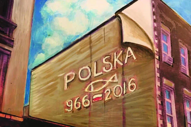 Mural miał być prosty i intrygujący.
