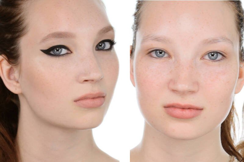 Czasami różnica pomiędzy niepomalowaną a pomalowaną twarzą bywa ogromna