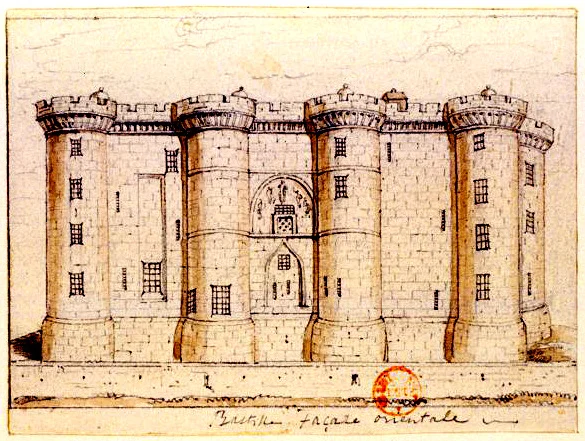 Wschodnia fasada Bastylii, lata 1790-1791.