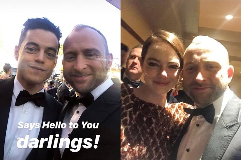 Polski aktor nie nudził się przed i po gali rozdania Oscarów.