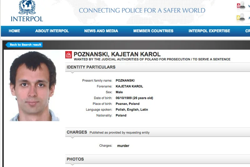 Szuka go Interpol. Wystawiono za nim najwyższą, tzw. czerwoną notę.