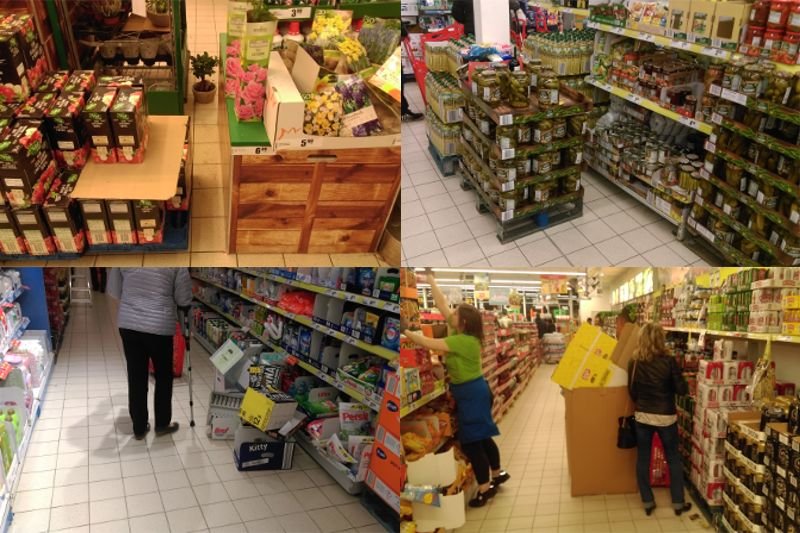 Zakupy w marketach to często przymus. Jest ciasno i nieprzyjemnie.