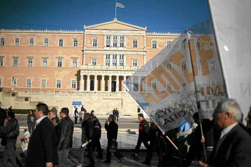 Protesty w Atenach