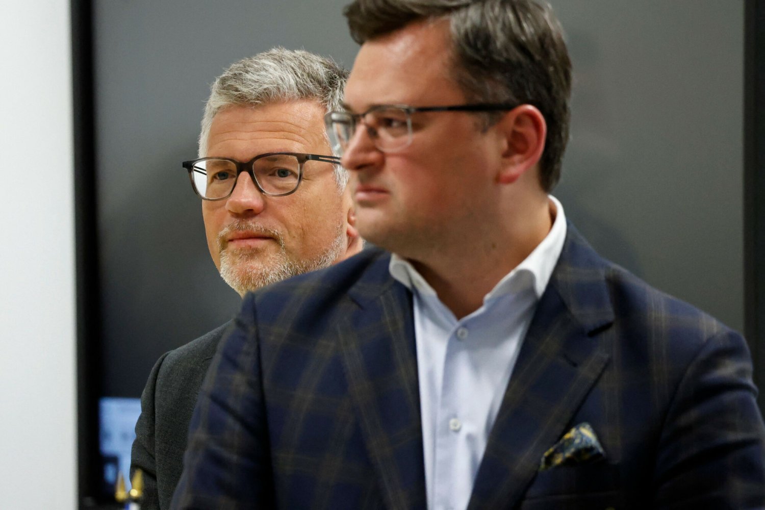 Andrij Melnyk i Dmytro Kułeba z MSZ Ukrainy.