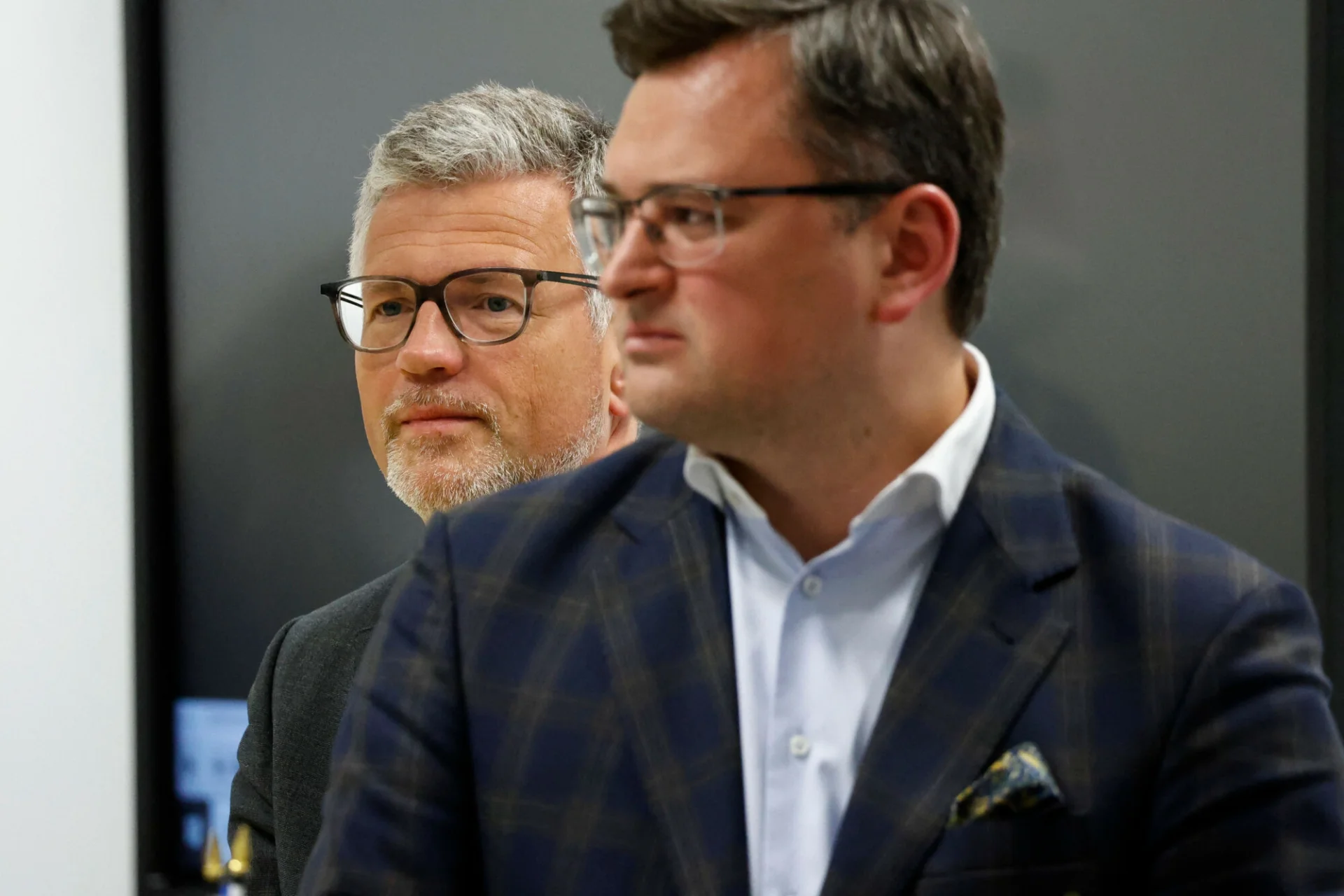 Andrij Melnyk został zastępcą Dmytra Kułeby w MSZ Ukrainy. Andrij Melnyk i Dmytro Kułeba z MSZ Ukrainy.