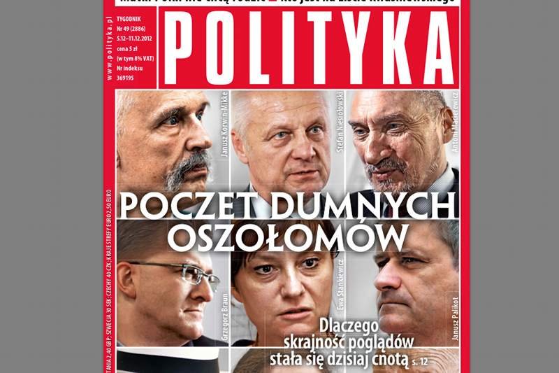 Fragment okładki tygodnika "Polityka"