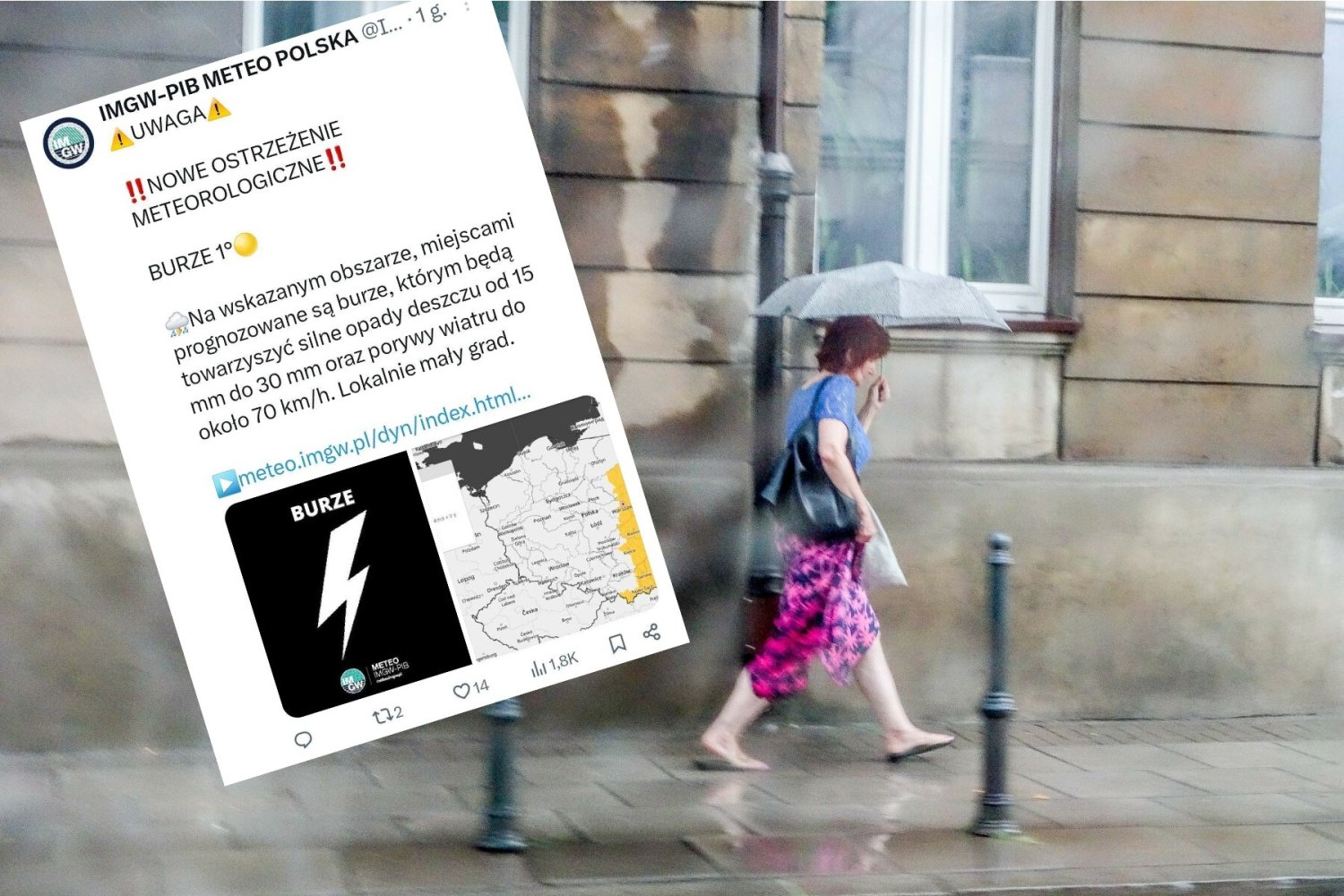 Gdzie jest burza? IMGW ostrzega przed niebezpiecznymi zjawiskami.