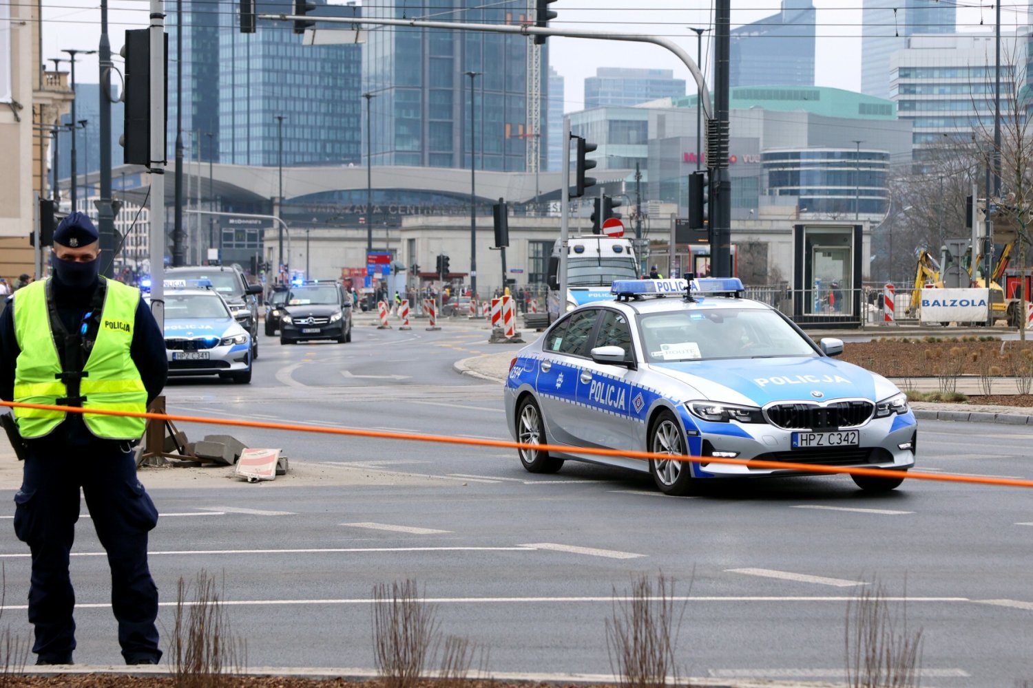 Utrudnienia w ruchu drogowym w związku z wizytą Joe Bidena.