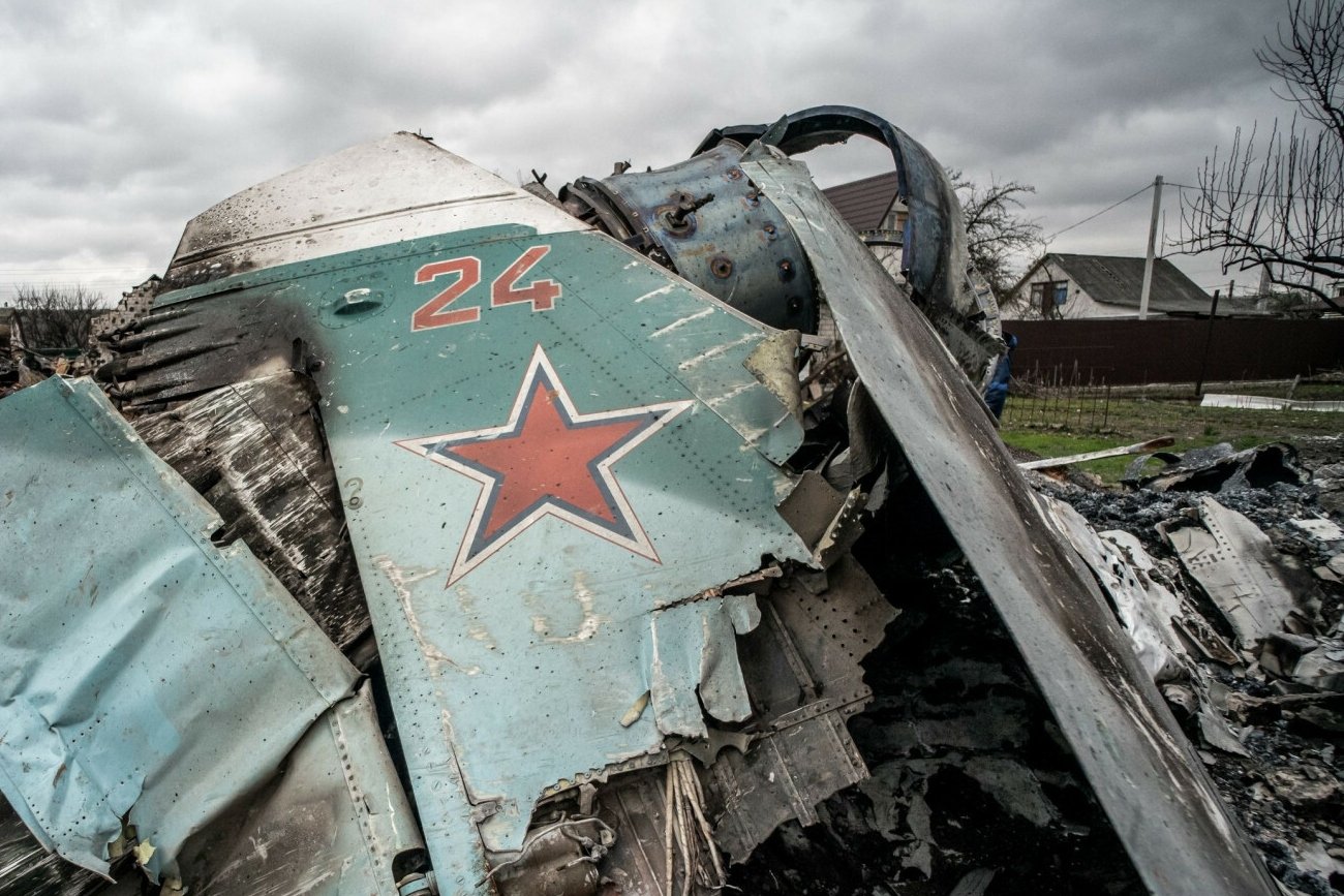 Ukraińskie siły zestrzeliły kolejny rosyjski bombowiec Su-34